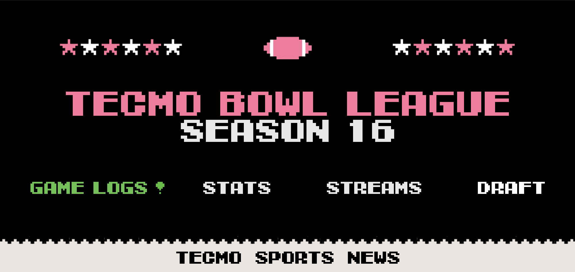 TBL 16 Game Logs | Tecmo Bowl League